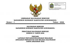 LEMBARAN KALURAHAN NO 01 TAHUN 2026 TENTANG LAPORAN PERTANGGUNGJAWABAN REALISASI APBKAL TAHUN ANGGAR